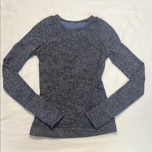Lululemon Cypress Kiss Long Sleeve Top Black/Violet Size 2